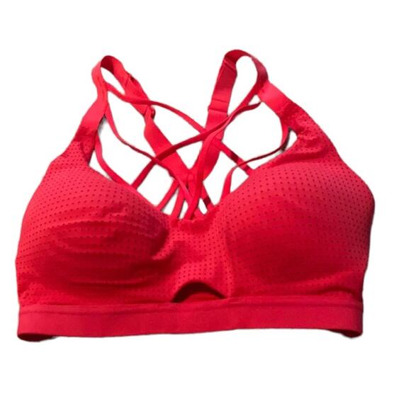 Victoria secret strappy sports bra red 32d - Picture 2 of 2
